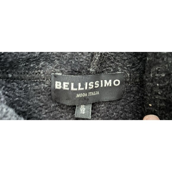 Bellisimo Mens Oversized Pullover Black Wool Sweater Blockcore Cozy Size XL - Picture 4 of 6